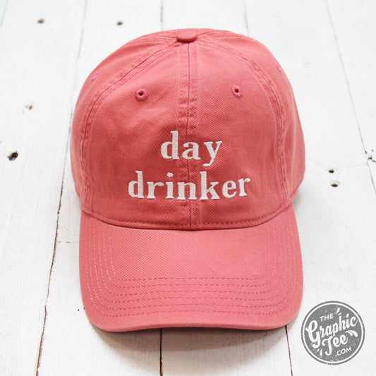 *WHOLESALE* Day Drinker - Nantucket Red Relaxed Twill Dad Hat - The Graphic Tee