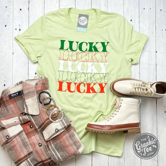 *WHOLESALE* Lucky Lucky Lucky Short Sleeve Tee - The Graphic Tee