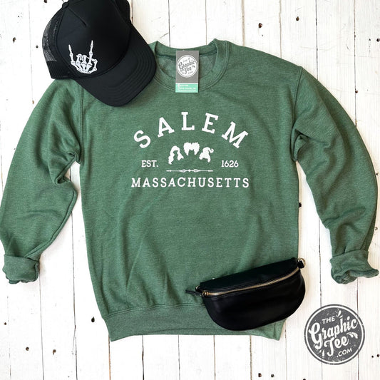 *WHOLESALE* Salem Massachusetts Crewneck Sweatshirt - The Graphic Tee