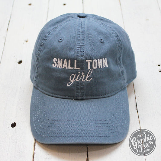 *WHOLESALE* Small Town Girl - Lake Blue Relaxed Twill Dad Hat - The Graphic Tee